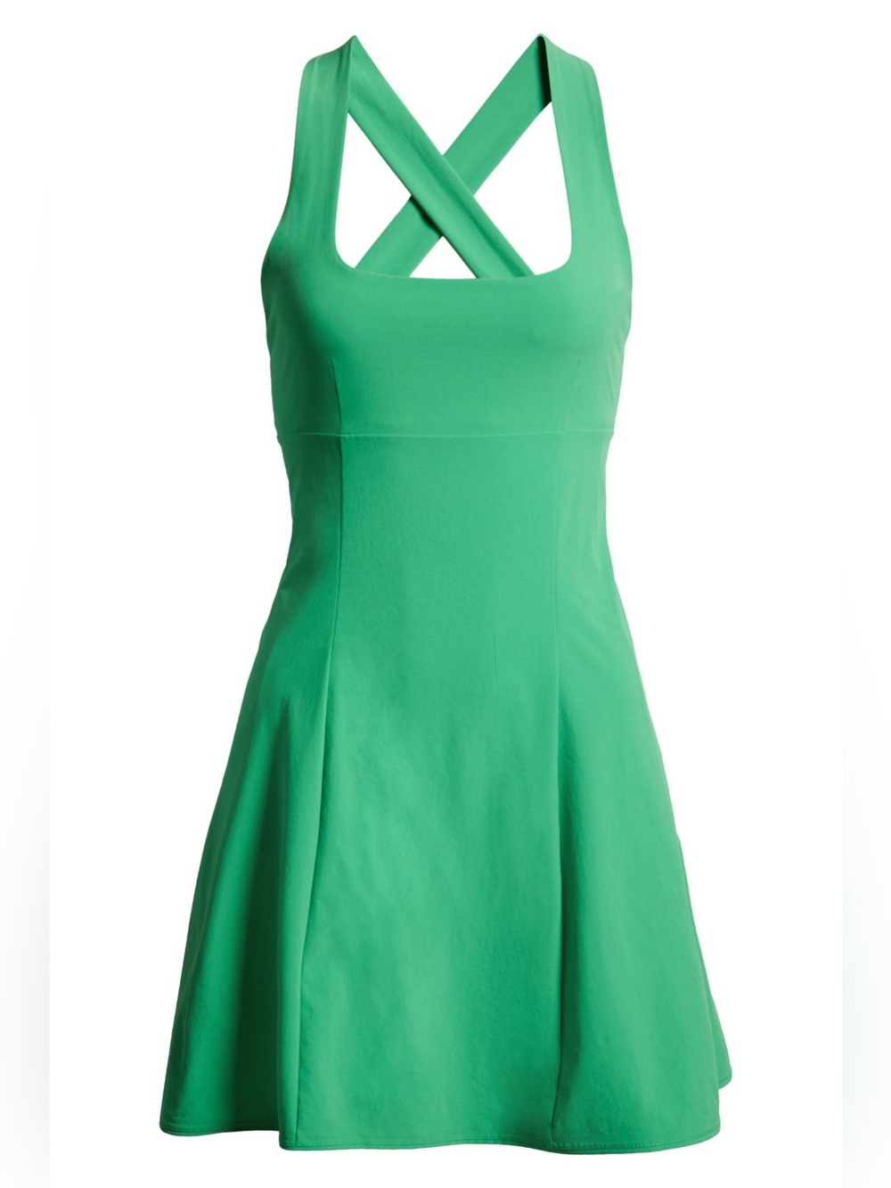 Outdoor Voices Cross-Back Tennis Minidress, kelly green, medium